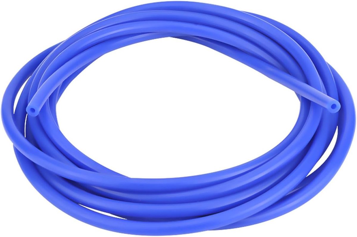SnelShoppen - 4mm Siliconen Vacuümslang, Universele 5m Hoge Temperatuur Siliconen Slang voor Luchtpomp, Turbo Vacuüm Aansluitingen, Blauw