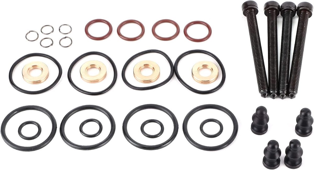 SnelShoppen - Injector Seal Repair Kit 4 Sets voor 1.2 TDI 1.4 TDI 1.9 TDI, Brandstofinjector Seal Reparatieset met Klem en Bout 1417010997