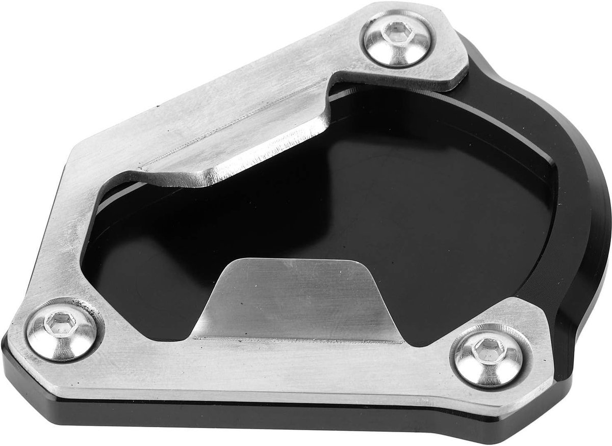 SnelShoppen - Hoogwaardige Zijstand Enlarger Pad voor Scrambler 1200XC 1200XE 2019-2020, Aluminium, Stabiliteit, Ondersteuning, Zwart