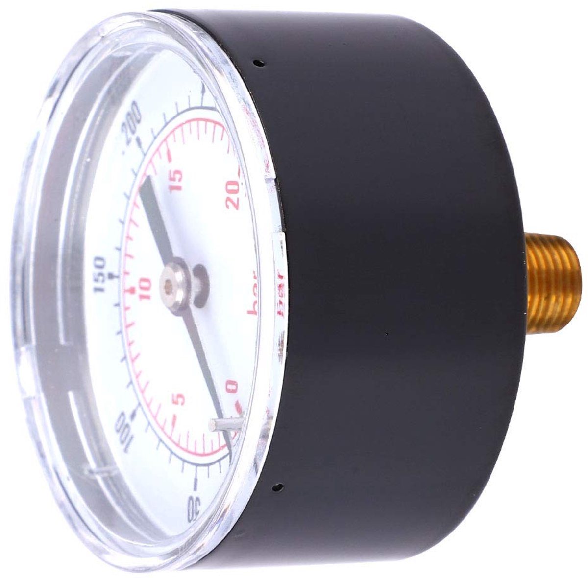 Dailygoods- Manometer 50mm - Drukmeter - 1/8 BSPT Aansluiting - Geschikt voor Lucht/Water/Olie/Gas - Duidelijke Schaal - Duurzaam Materiaal