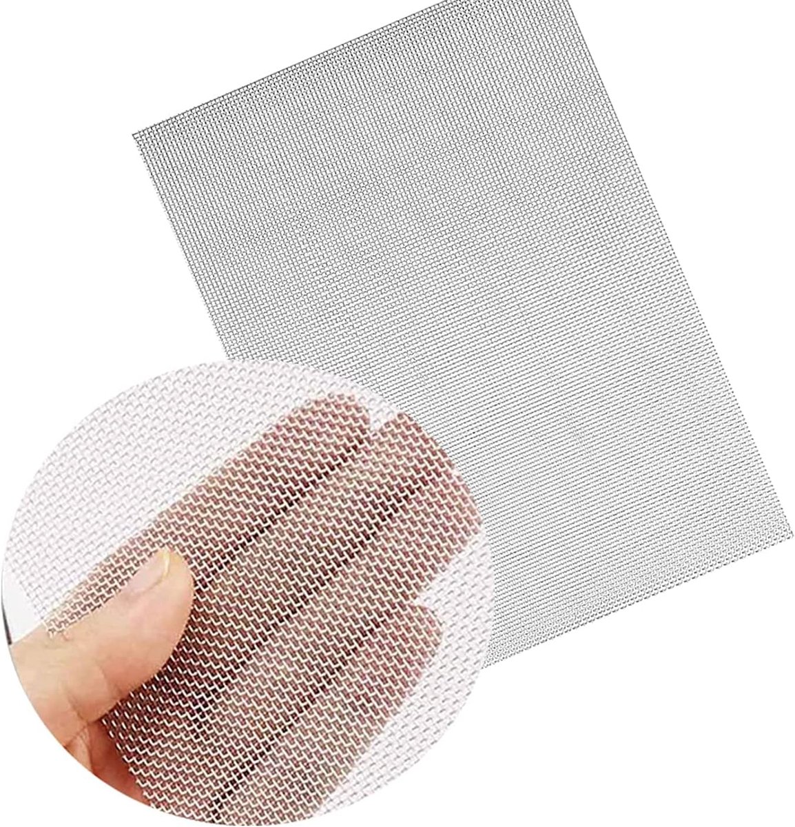 Roestvrijstalen gaas voor deuren en ramen, 20 mesh, ideaal tegen muizen, insecten en slangen, 150 x 210 mm