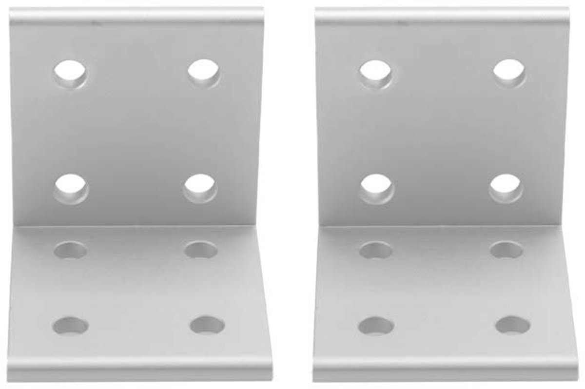 SnelShoppen - Corner Holder 2x Hoekverbindingen, Aluminium L-Vorm, 90° Hoek, Sterk en Duurzaam, Waterdicht, Rood, Voor Meubelbouw en Klussen