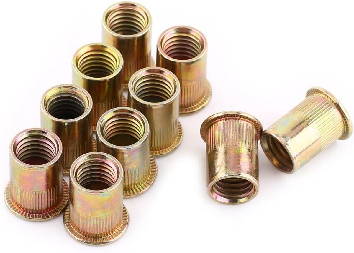 SnelShoppen - M3-M10 RVS Rivetmoeren, Stalen Draadmoeren voor Metaalplaten, Buizen, 20 Stuks M8, Hoge Sterkte, Galvanized, Perfect voor Industrieën
