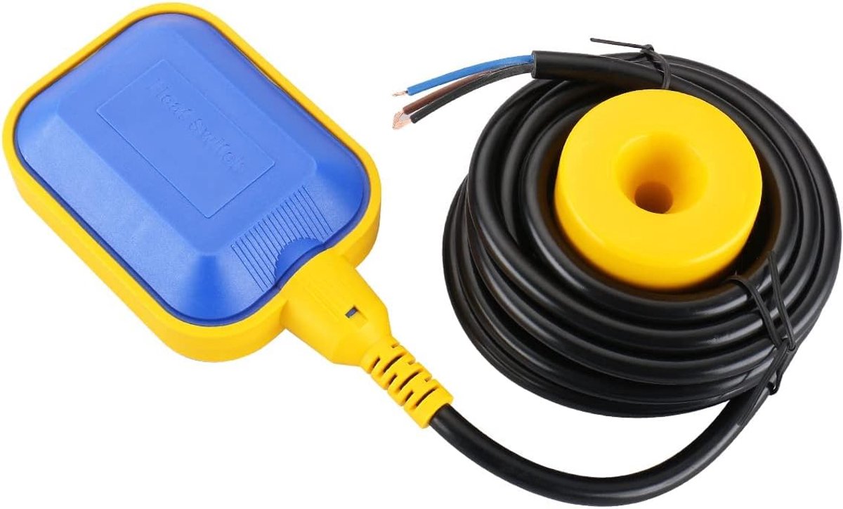 SnelShoppen - 4M Kabel Vlotterschakelaar Waterpeilregelaar voor Tankpomp, Dompelpomp, Waterreservoir, 250V, 10A, Tot 60°C