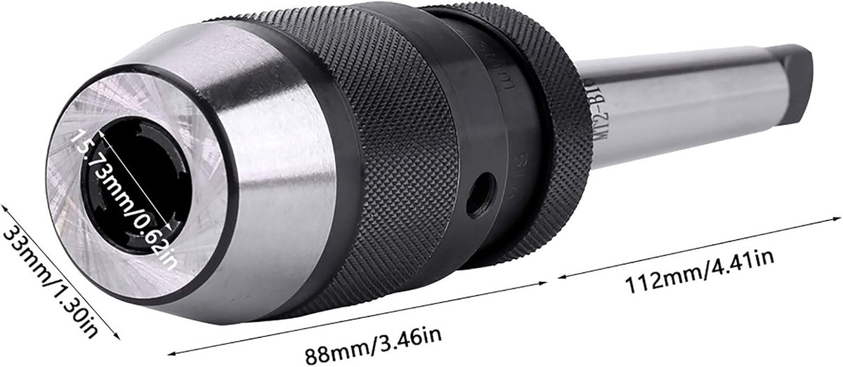 SnelShoppen - Professionele Keyless Boorkop 1/2 Inch Boorkop Adapter met Arbor voor Draaibank, Elektrische Boor, 1-13mm Capaciteit
