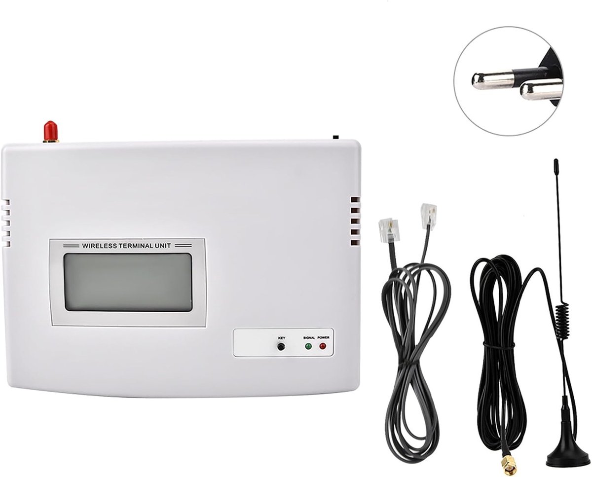 SnelShoppen - 100-240V GSM Desktop Telefoon Vast Draadloos Terminal Thuis met Versterkte Antenne en Netwerk Kabel (Quad-band EU Stekker)