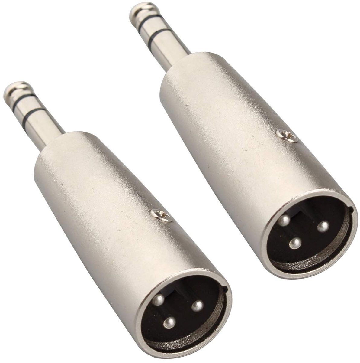 2PCS 6.35mm TRS to XLR Male Adapter 1/4 Inch Stereo to XLR Male Audio Gender Changer Coupler High Performance Metal - ShopVlot