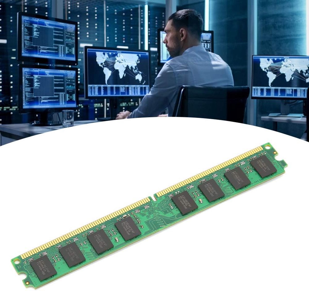 DDR2-geheugen - 2 GB - Geheugenmodule voor desktop - 533 Mhz - PC2-4200 - 240-pins - Volledig compatibel - Zwart