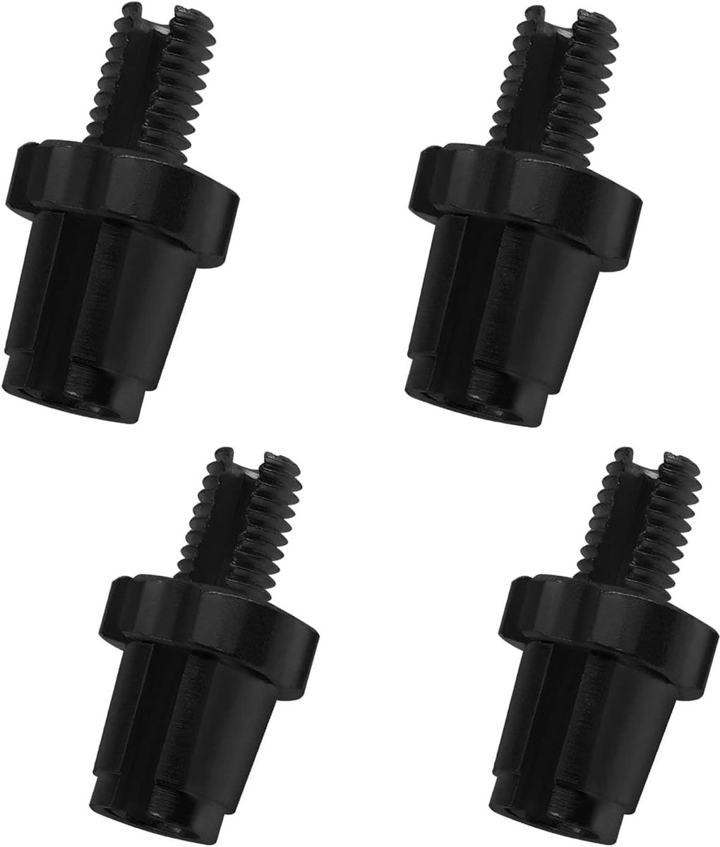 SnelShoppen - 4Pcs M7 7mm Remhendel Afstel Regulatorschroeven voor Mountainbike en Racefiets - Aluminium Legering Zwart M7x26.6x14.6mm - Duurzaam en L
