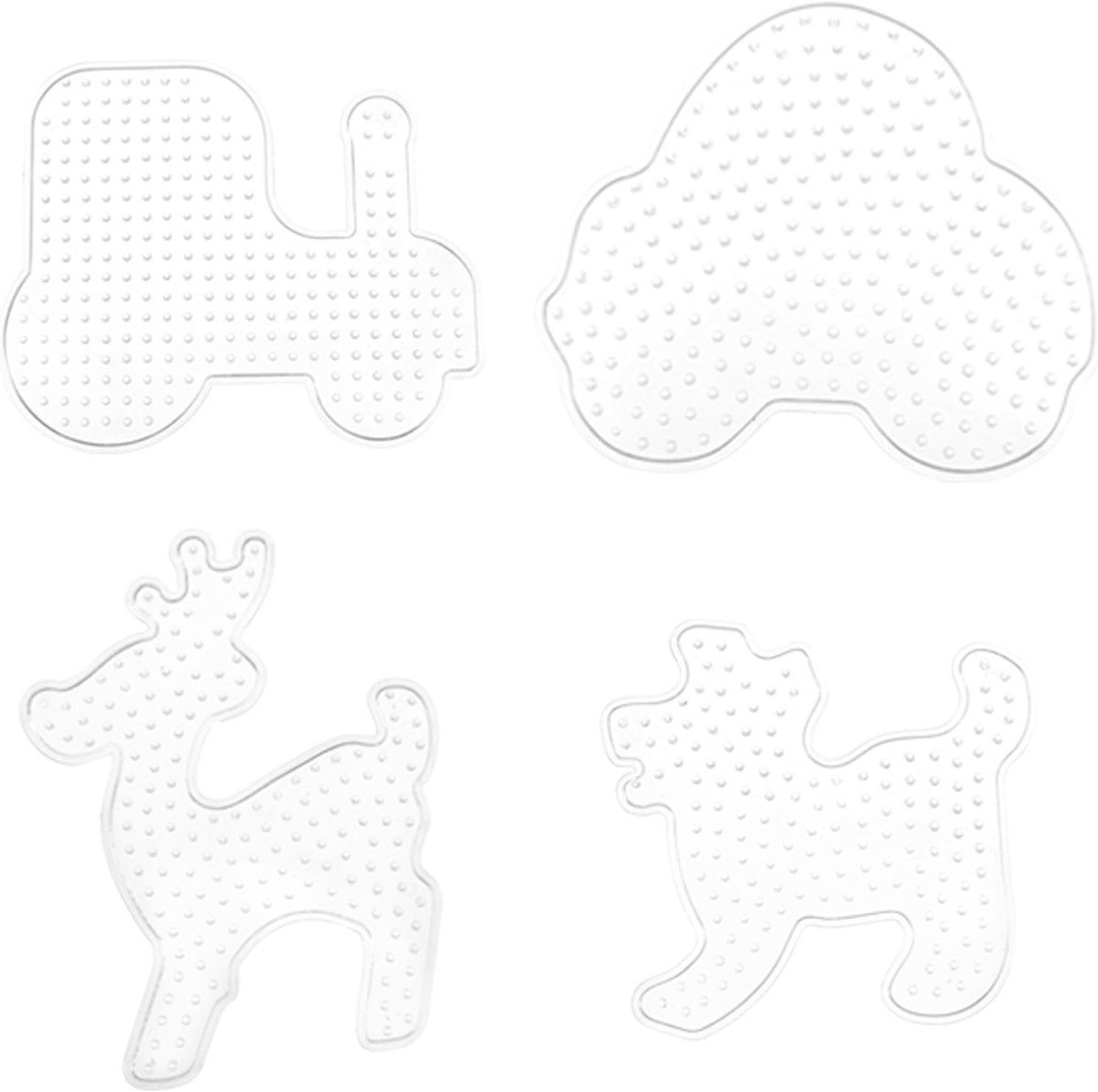 SnelShoppen - 10 Stuks Pegboards voor Perler Beads Kinderen - Duidelijke Vierkante Ontwerpborden - Hoogwaardige Veilig Plastic - Creatief Speelgoed vo