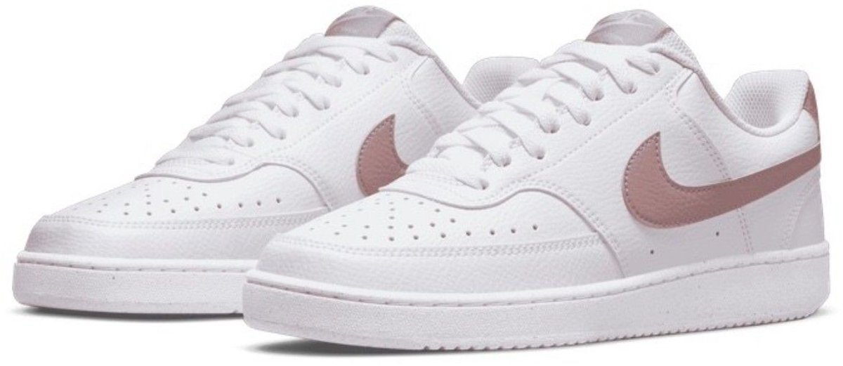 NIKE W COURT VISION LO NN Nike Dames Sneakers van Synthetisch Leer – DH3158-102 Veelkleurig