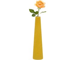 Kleine keramische vaas in hoge kegelvorm voor enkele bloemstelen, perfect voor huisdecoratie, bruiloften en kantoorcentra