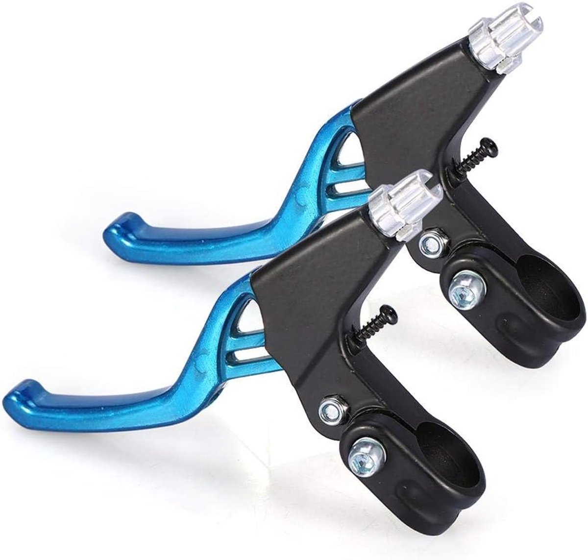 SnelShoppen - Fietsremhendels Aluminium 1 Paar, Geschikt voor Mountainbike, Vouwfiets, BMX, Wegfiets, 4 Kleuren Beschikbaar (Blauw)
