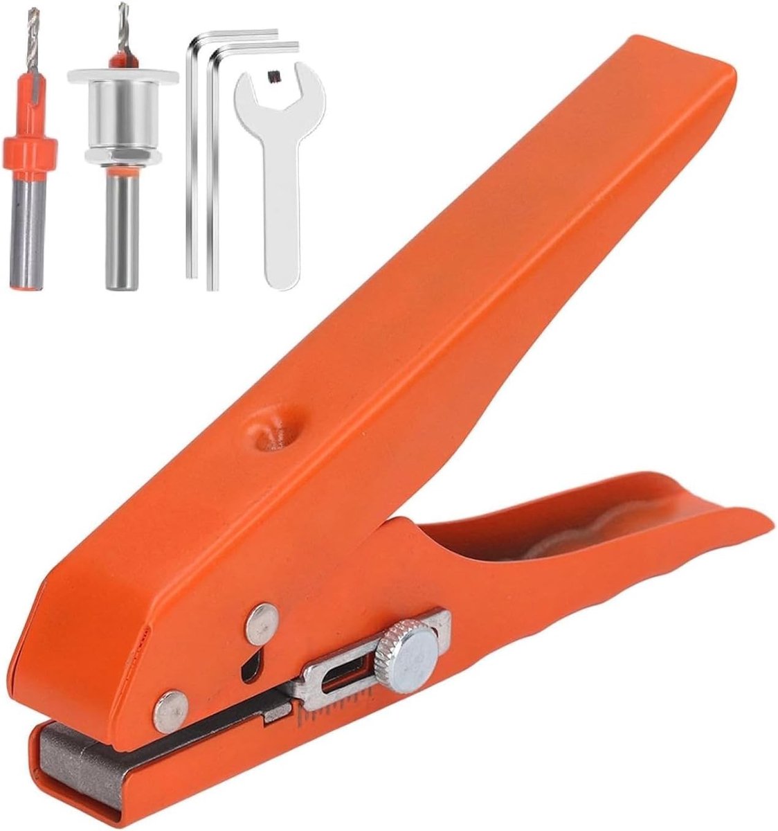 Perforator - Verchroomd - 10 mm - Verstelbare Positie - Voor PVC, Kaarten en Platen