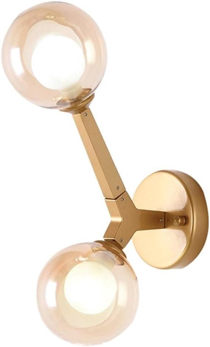 Wandlamp - Moderne verlichting - Sfeerverlichting aanbrengen - Tijdloos design - 40 cm hoogte - Goud