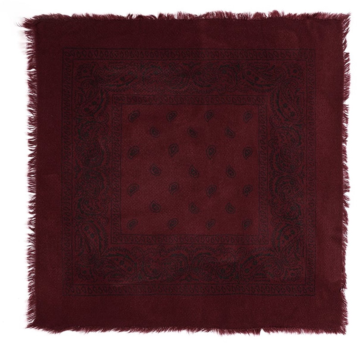 Wintersjaals met paisley-patroon, retro, acryl, dagelijkse accessoires - Karmozijnrood