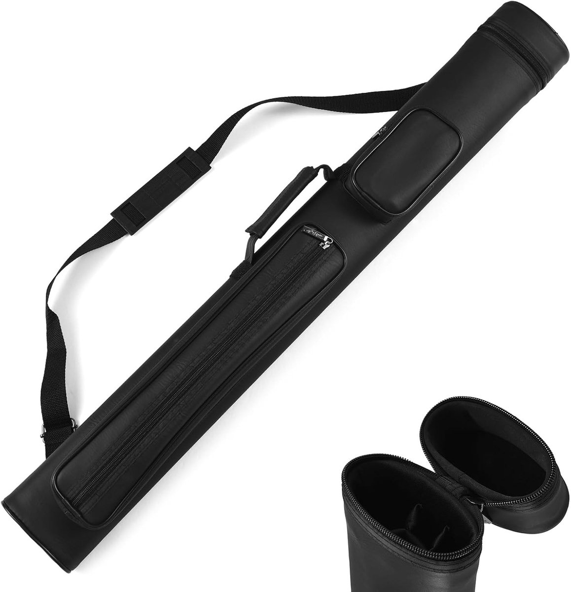 Duurzame 2X2 hard cue tas voor biljartstokken - Beschermende draagtas voor poolcue en accessoires