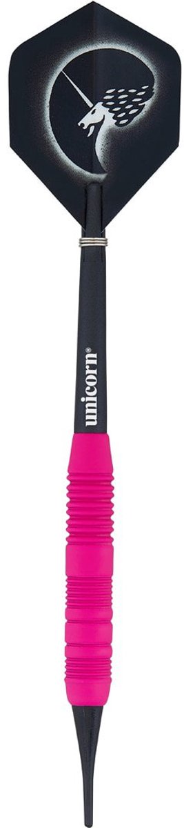Unicorn Core Plus Rubberised Pink Soft Tip - Red - Soft Tip Darts van Unicorn — afbeelding 2