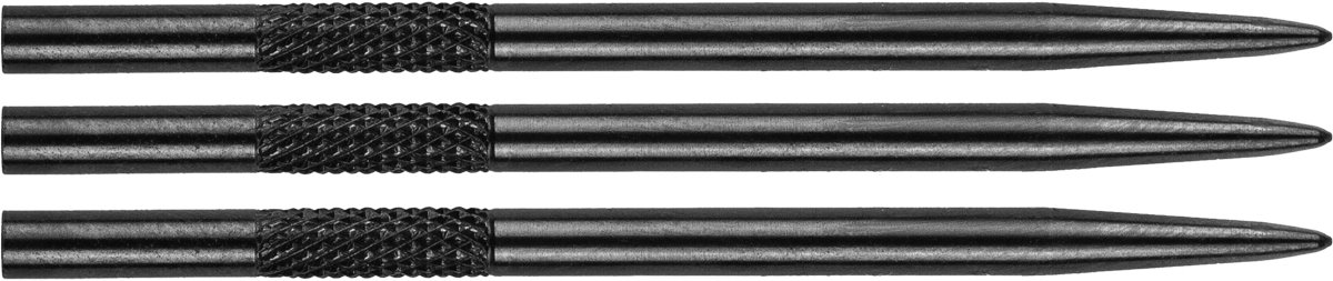 ! Bull's Knurled Grip Points Black 45mm