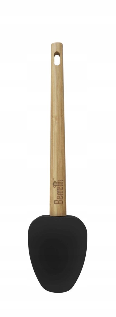 Berretti Natur Grey Plus Ovale Keukenlepel/Spatel Bamboe Handvat