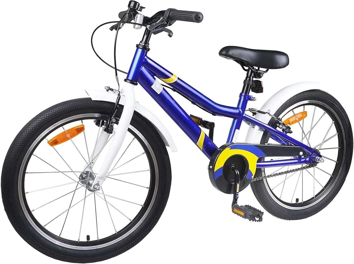 Kinderfiets sfiets sfiets Vrije Tijd Verstelbaar Zadel 20 inch Blauw Wit