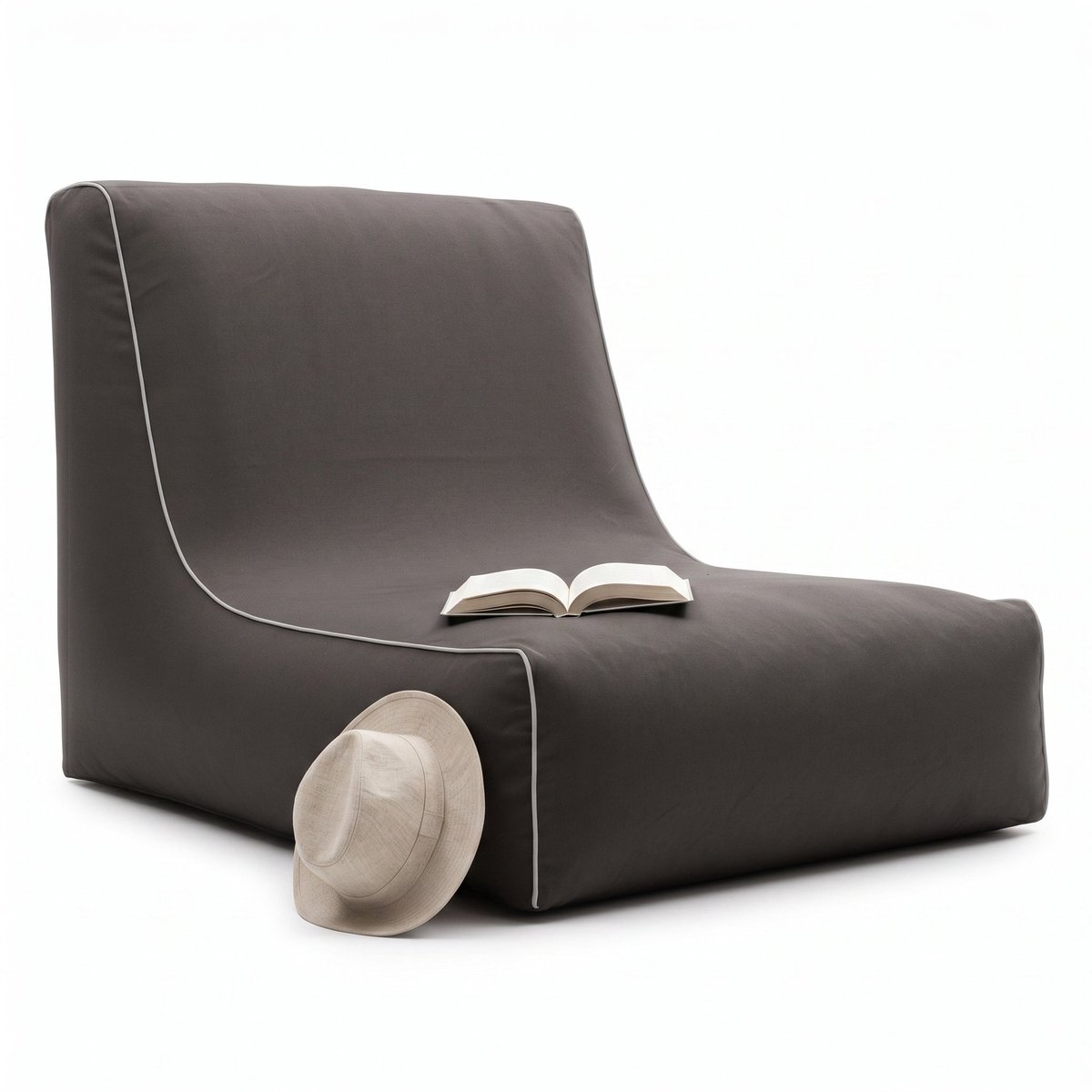 Cheqo® Opblaasbare Sofa Donkergrijs - Opblaasbare Loungestoel - Zitzak Buiten - Zitzak Volwassenen - Opblaasbare Stoel - Lounge Fauteuil - Opblaasbare Zetel - Outdoor Sofa - Relaxstoel - Tuinstoel voor Terras - Campingstoel - Strandstoel