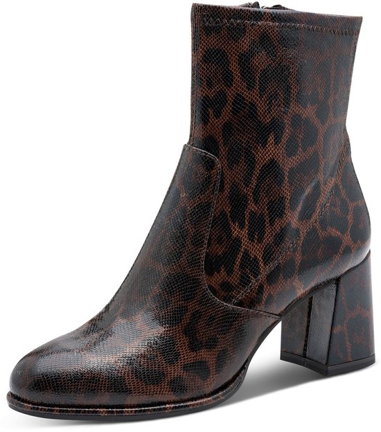 Tamaris dames textiel enkellaars 1-25057-43-389 Laars Bruine luipaard