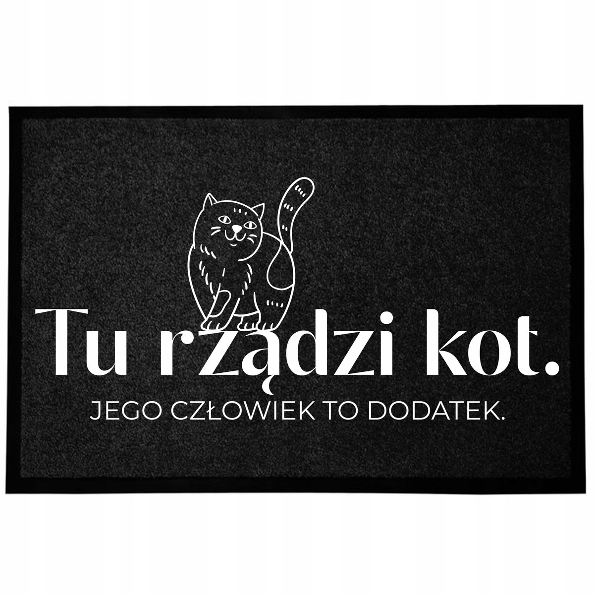 Merkloze Deurmat 40x60cm - Grappige Tekst, Antislip, Zwart