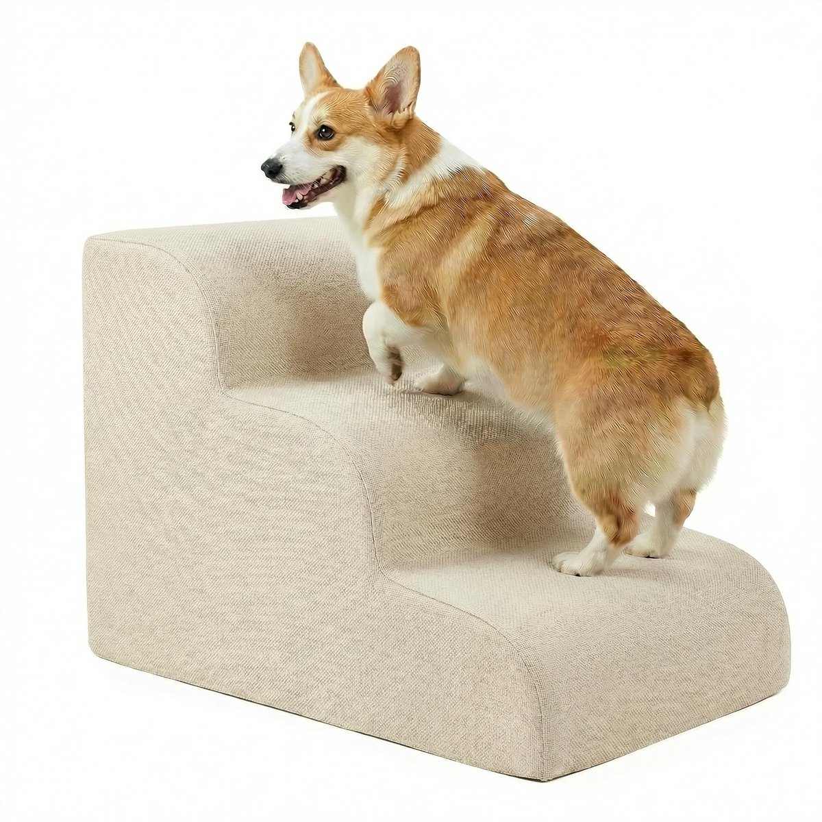Famanu – Stabiliteit hondentrap van 30D schuim, 40 cm hoog, met wasbare hoes en antislipbasis, ideaal voor kleine honden om op banken en bedden te komen