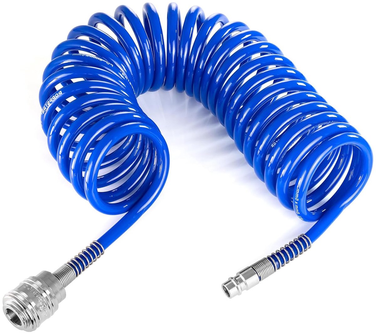 SRJQXH 5 m perslucht spiraalslang, spiraalvormige compressorslang, diameter 10 x 6,5 mm luchtdrukslang, blauwe - ShopVlot