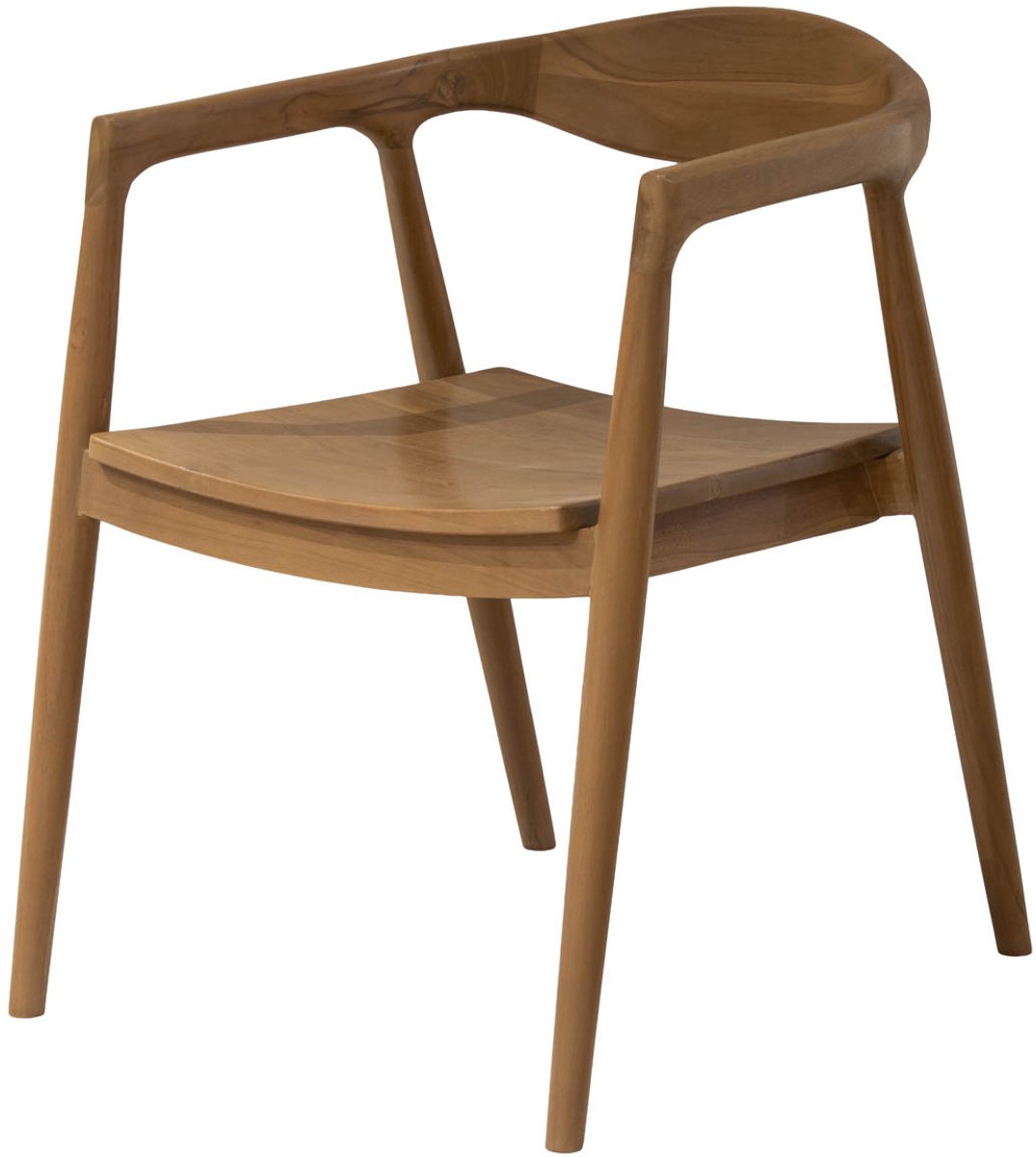 DÉJA Living Tuinstoel Liva - Teakhout - Naturel - Set van 2