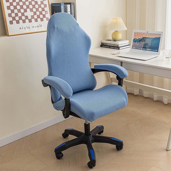Verstelbare Gaming Stoel Hoes - Wasbare, Antislip Bescherming voor Computer- en Draaisteun Stoelen - Blauw, 4 Stuks — afbeelding 3