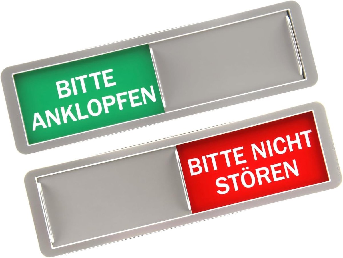 Acryl Plastic Deurschuif met Magnetische Sluiting voor Kantoor en Toilet - 17.8 x 5 x 0.5 cm, Ideaal voor Privacy en Gemak