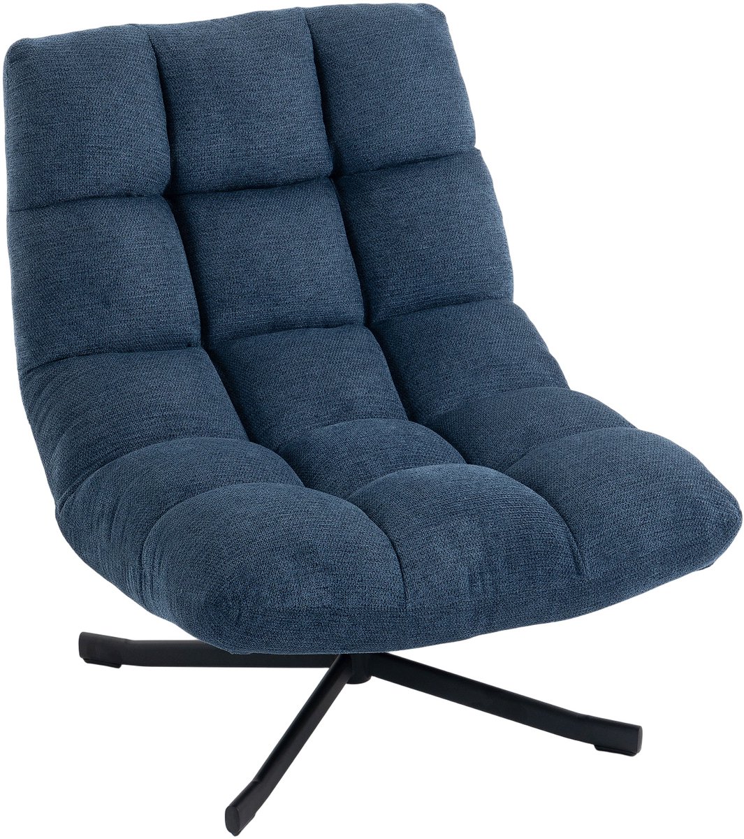 HOMCOM Accent Chair-Polyester-75B x 95T x 90H cm-Dunkelblau