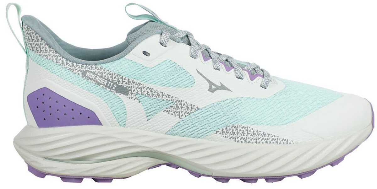 Mizuno Wave Rider TT 2 - Hardloopschoenen Dames - Baai/Vleugje Mint/Paisley Paars - 42