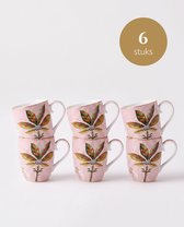 Pip Studio La Majorelle Mokken - Theemok - Koffiemok met Oor - Servies set van 6 - 450ml