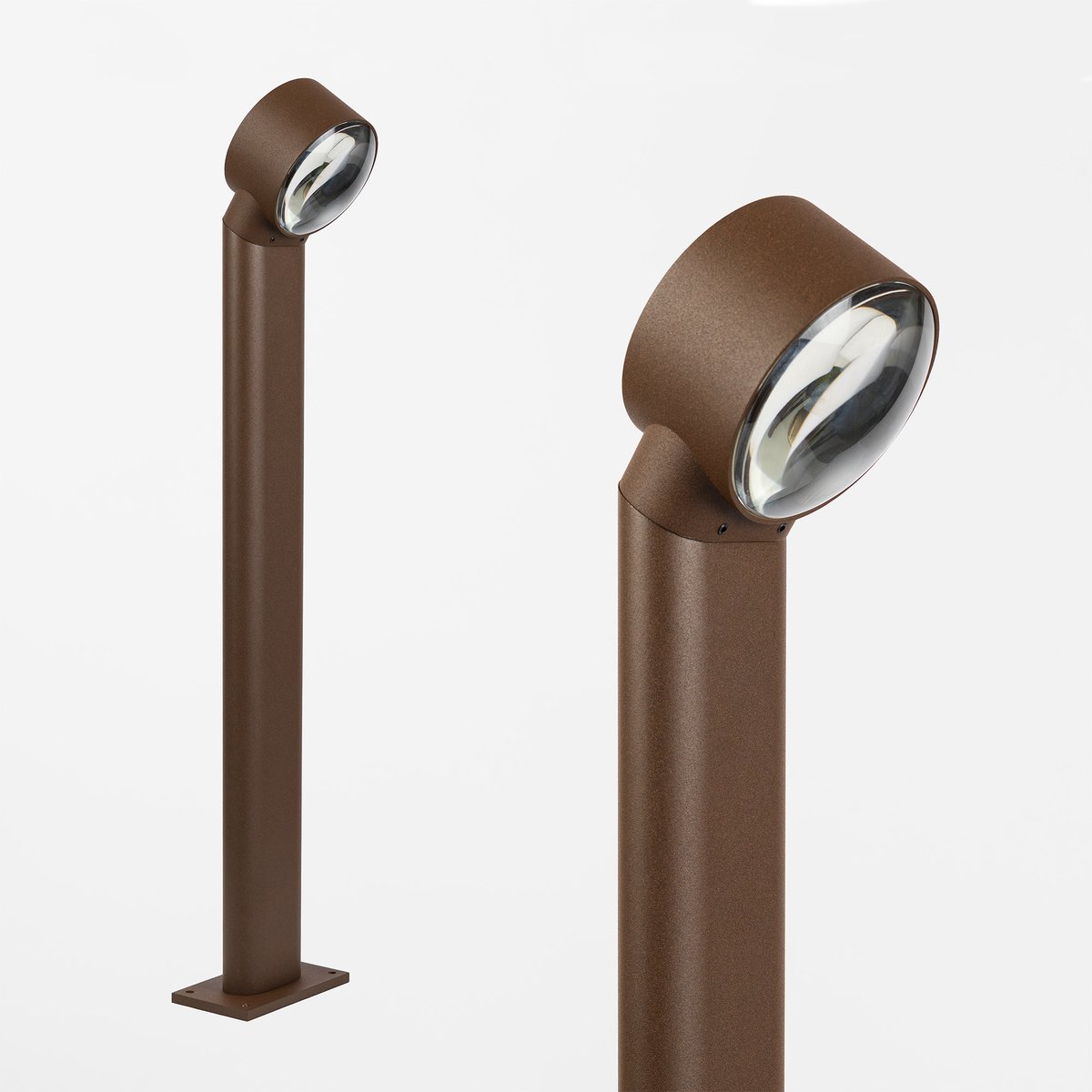KS Verlichting - tuinlamp - Scope - Rustiek Bruin - buitenverlichting - IP65 - 3000K - aluminium - bolle lens - 70cm