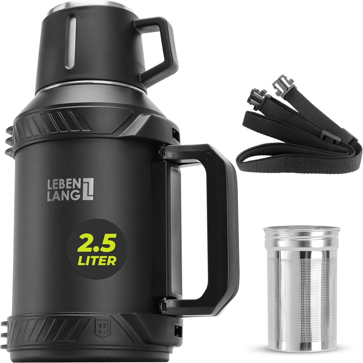 Thermosfles - RVS - 2500 ml - Dubbelwandig - Voor Koffie en Thee