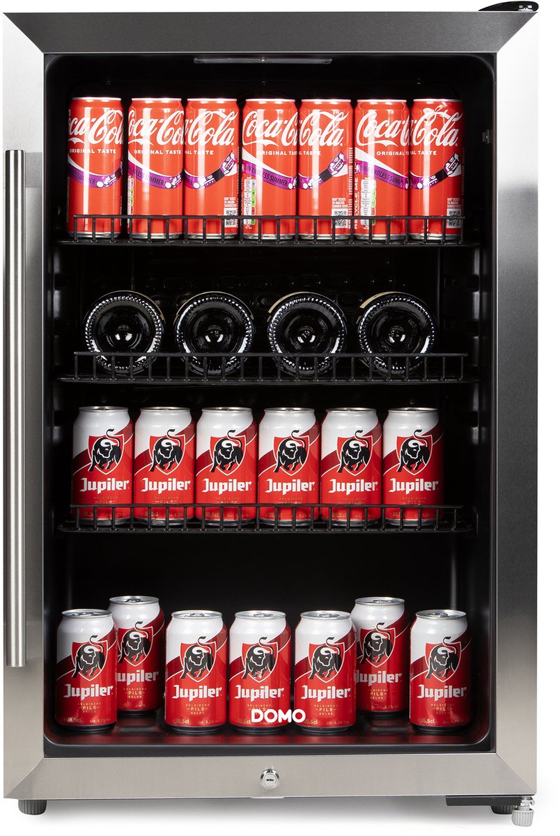 DOMO DO91610BK Drankenkoelkast - Barkoelkast - Glazen Deur - Energieklasse C - 118L - Zwart