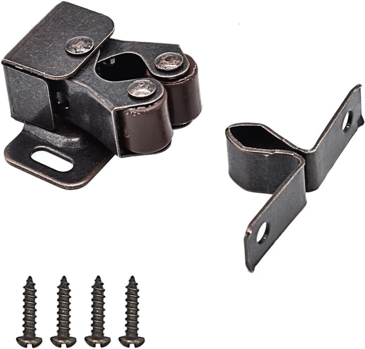20 Stuks Dubbele Bal Roller Catch voor Kastdeuren van Koud Gewalst Staal in Bronzen Kleur
