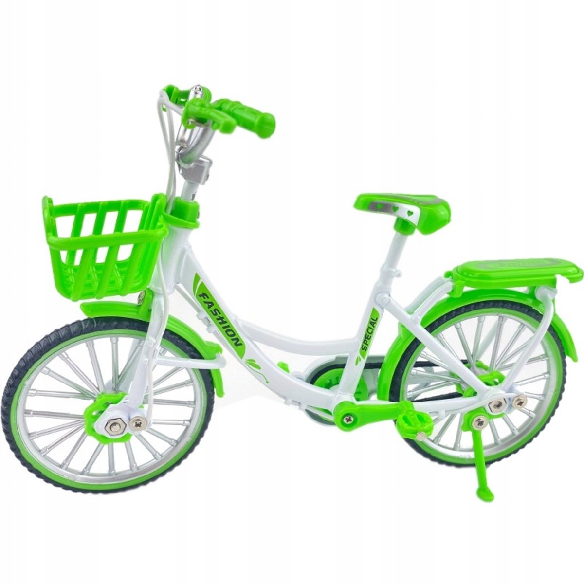 Merkloos Stadsfiets Model - Groen, Metaal, Schaal 1:10