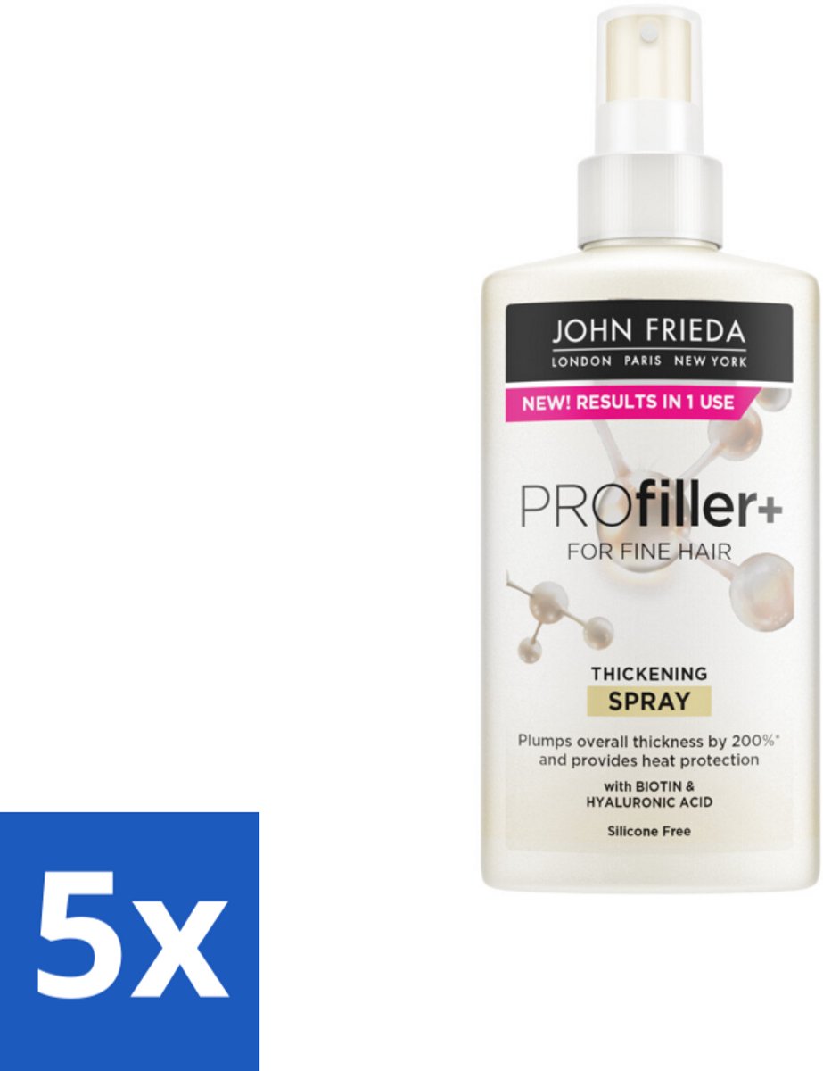 5 x John Frieda – Spray – PROfiller+ Thickening – Verdikkend en versterkend – 150 ml - Koffiezetapparaat
