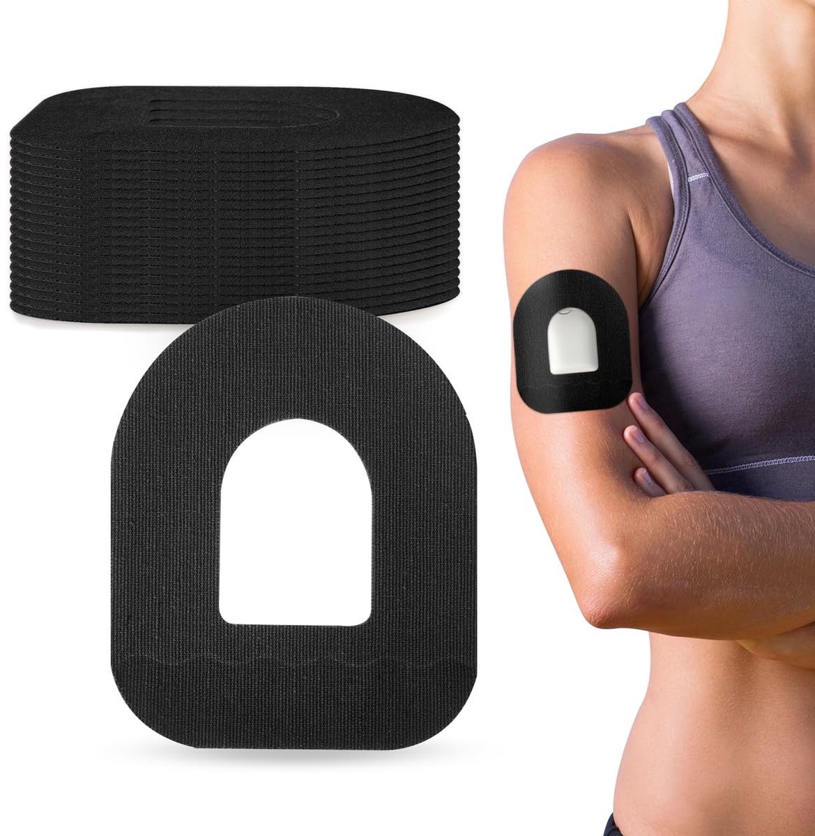 Omnipod 5 Waterdichte Patches - 20 Stuks Ademende Zelfklevende Hoes Zonder Lijm van YOUSHARES (Zwart) - ShopVlot