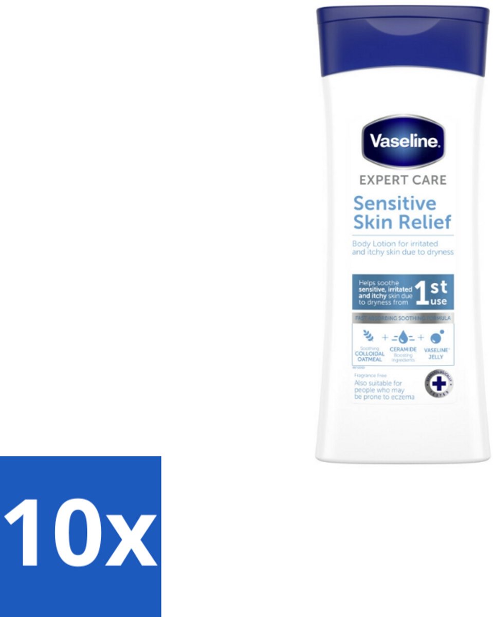 10 x Vaseline – Bodylotion – Expert Care Sensitive Skin Relief – 400 ml - Koffiezetapparaat