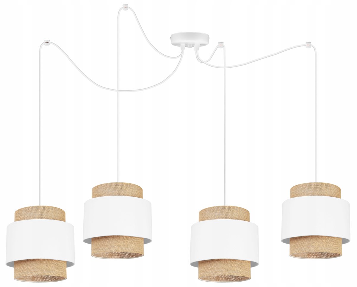 Hanglamp Spider Stijl Boho met Jute Kap - Woonkamer & Eetkamer