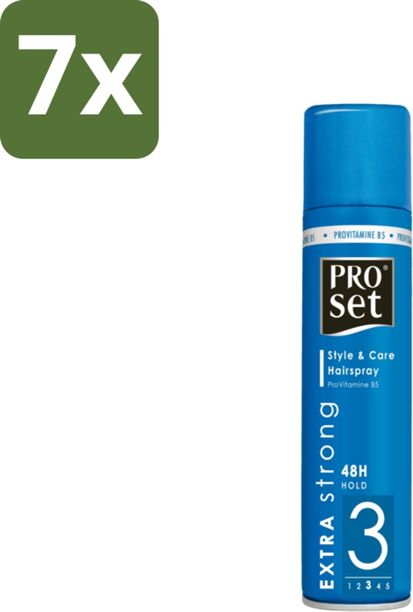 7 x Proset Haarspray Extra Sterk 300 ml - Haarspray - 48 Uur Fixatie - Extra Sterk - ProVitamine B5 - Langdurige Fixatie