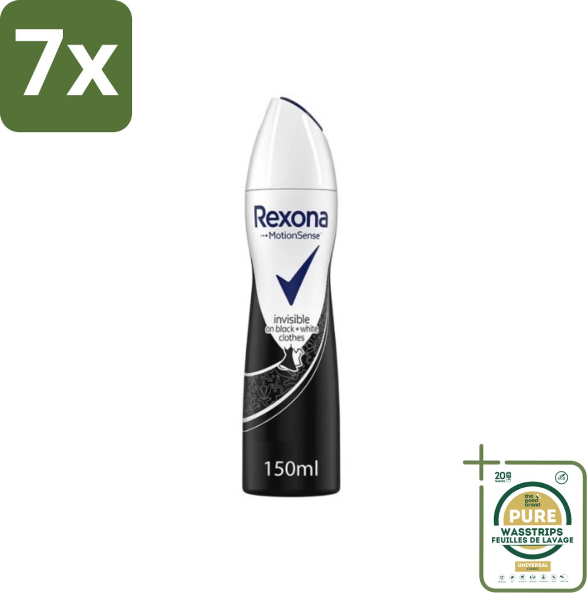 7 x Rexona - Invisible Diamond - Deodorant Spray - Anti-perspirant - 150 ml - Grootverpakking - Anti-perspirant - Deodorant Spray - Zweetbescherming - Vlekkenbescherming - Frisheid