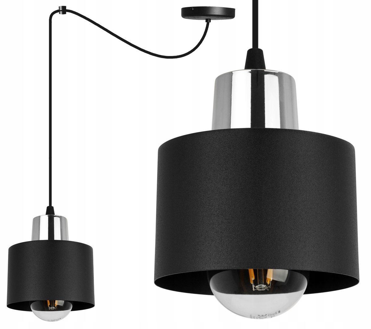Industriële Hanglamp Zwart Metaal - Loft Stijl