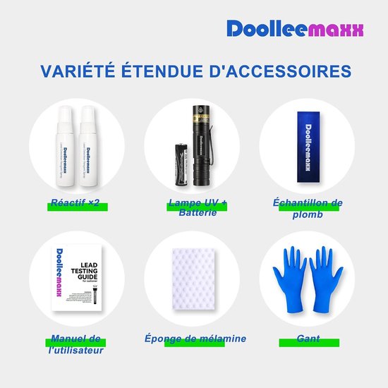 Testkit voor Looddetectie, Geschikt voor Tot 4800 Toepassingen, Ideaal voor Verf, Keramiek en Meer, Met Zichtbare UV-Licht voor Thuisveiligheid en Eenvoudig Gebruik — afbeelding 2