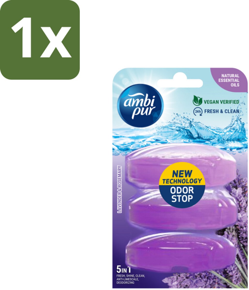 Ambi Pur Toiletblok Navulling Lavendel & Rozemarijn 3 stuks per verpakking - 1 stuk